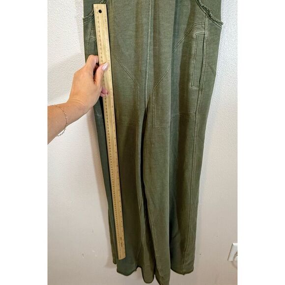 Daily Practice by Anthropologie Palmra Moss Green Wide Leg Jumpsuit Romper XXS - Picture 11 of 15